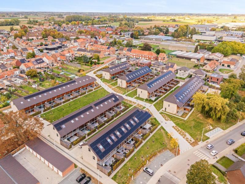 luchtfoto Eendrachtstraat Wervik Catteeu