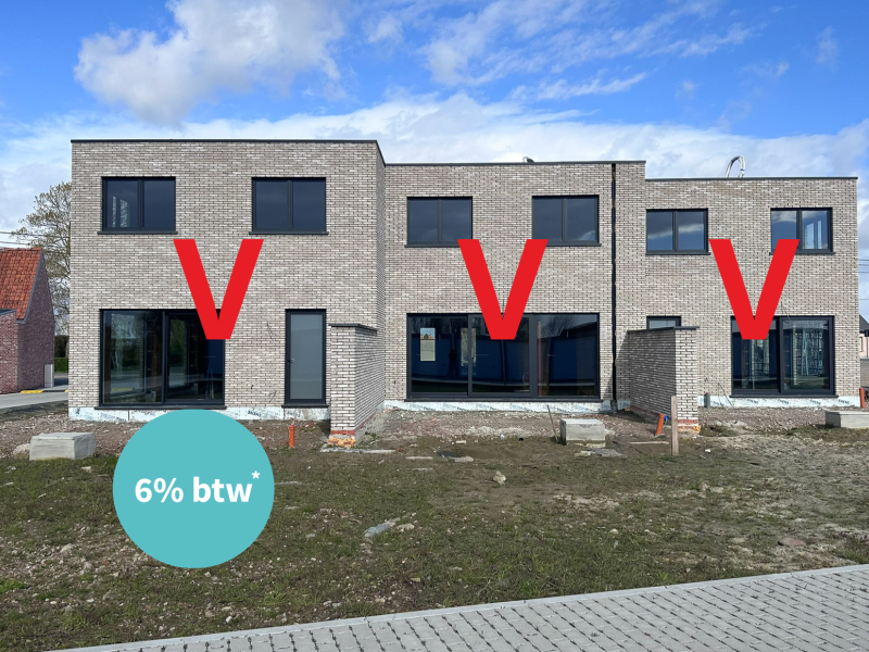 nieuwbouwwoningen te koop Woesten 6% btw