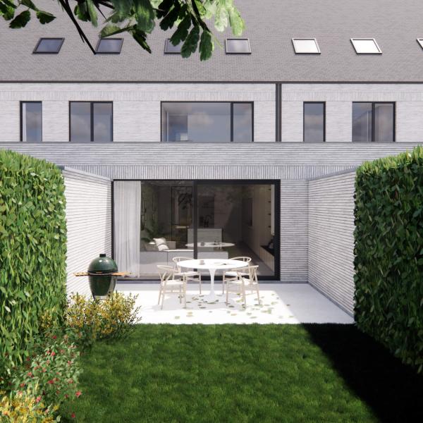 moderne nieuwbouwwoning met grote tuin