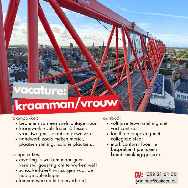vacature kraanman