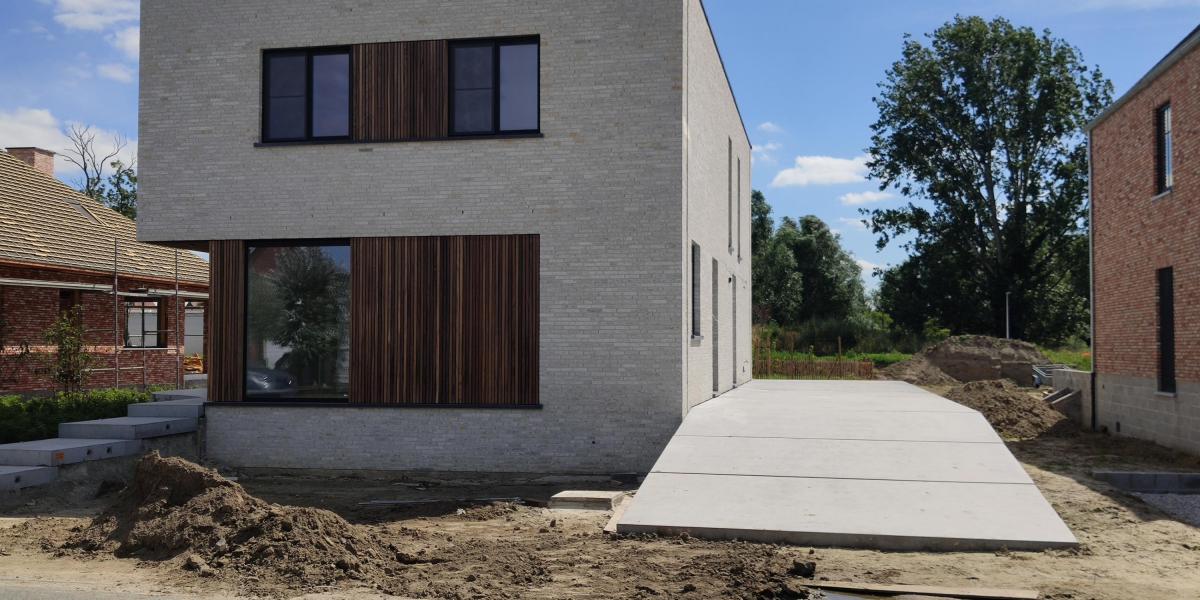 alleenstaande moderne woning Kortemark