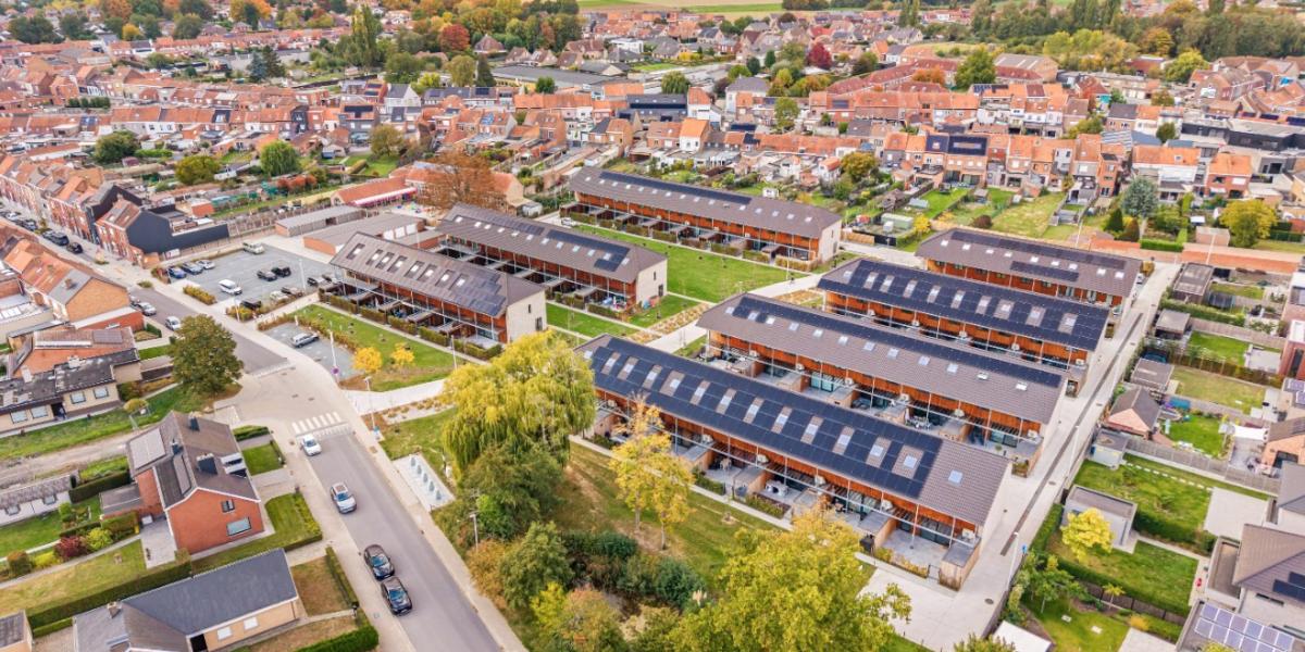 luchtfoto Eendrachtstraat Wervik