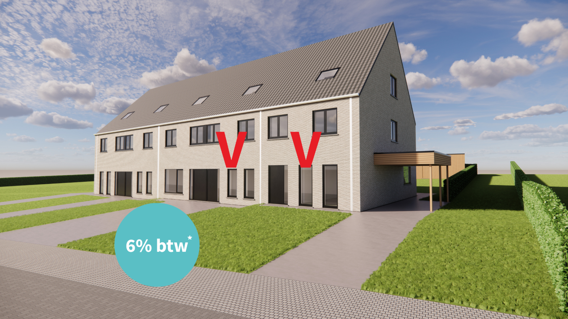 Catteeu te koop Reningelst Baljuwstraat nieuwbouwwoning investeren Poperinge