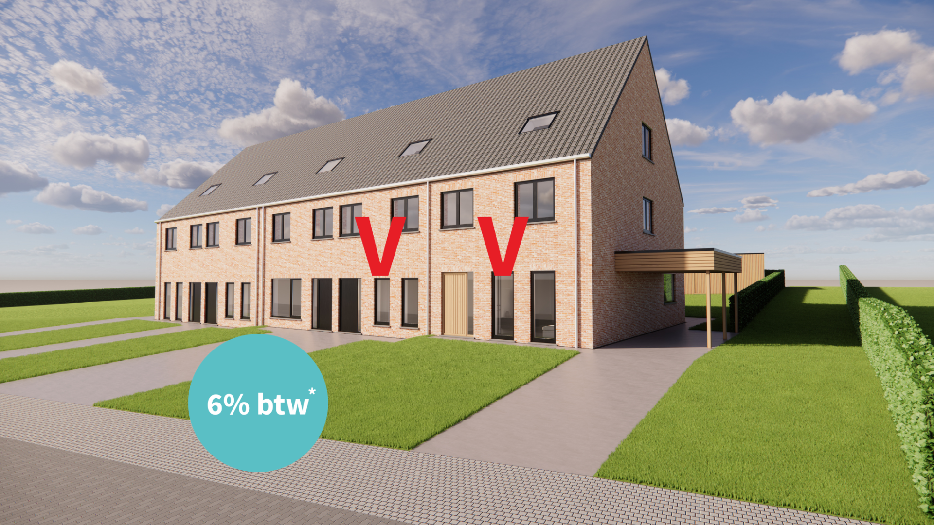 Catteeu te koop Reningelst Baljuwstraat nieuwbouwwoning investeren Poperinge