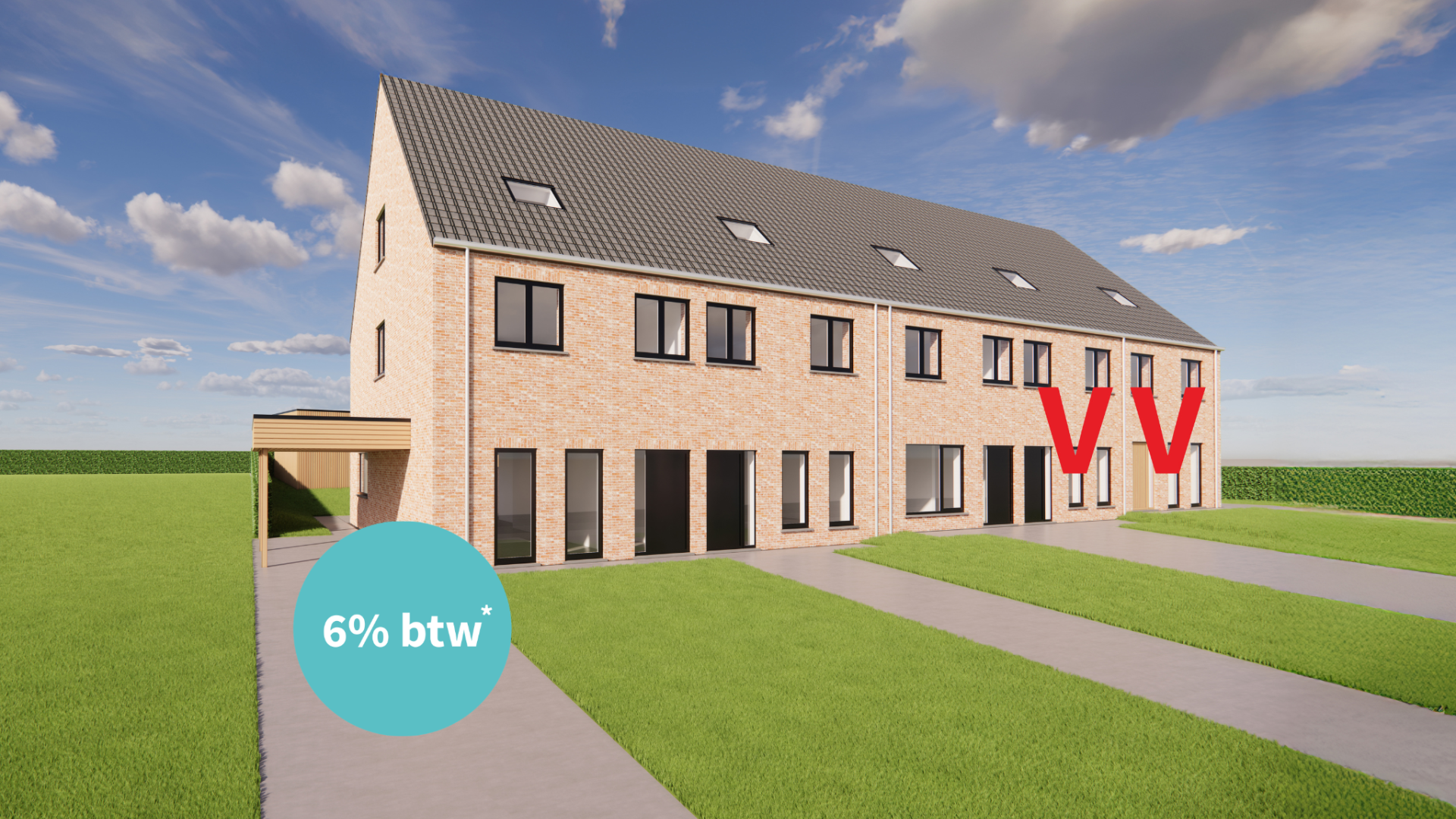 Catteeu te koop Reningelst Baljuwstraat nieuwbouwwoning investeren Poperinge