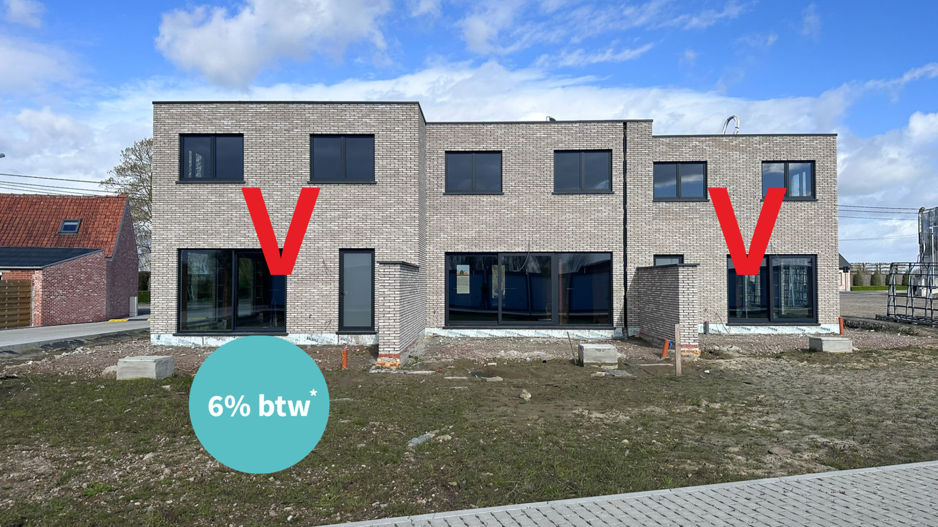 nieuwbouw Woesten te koop 6% btw