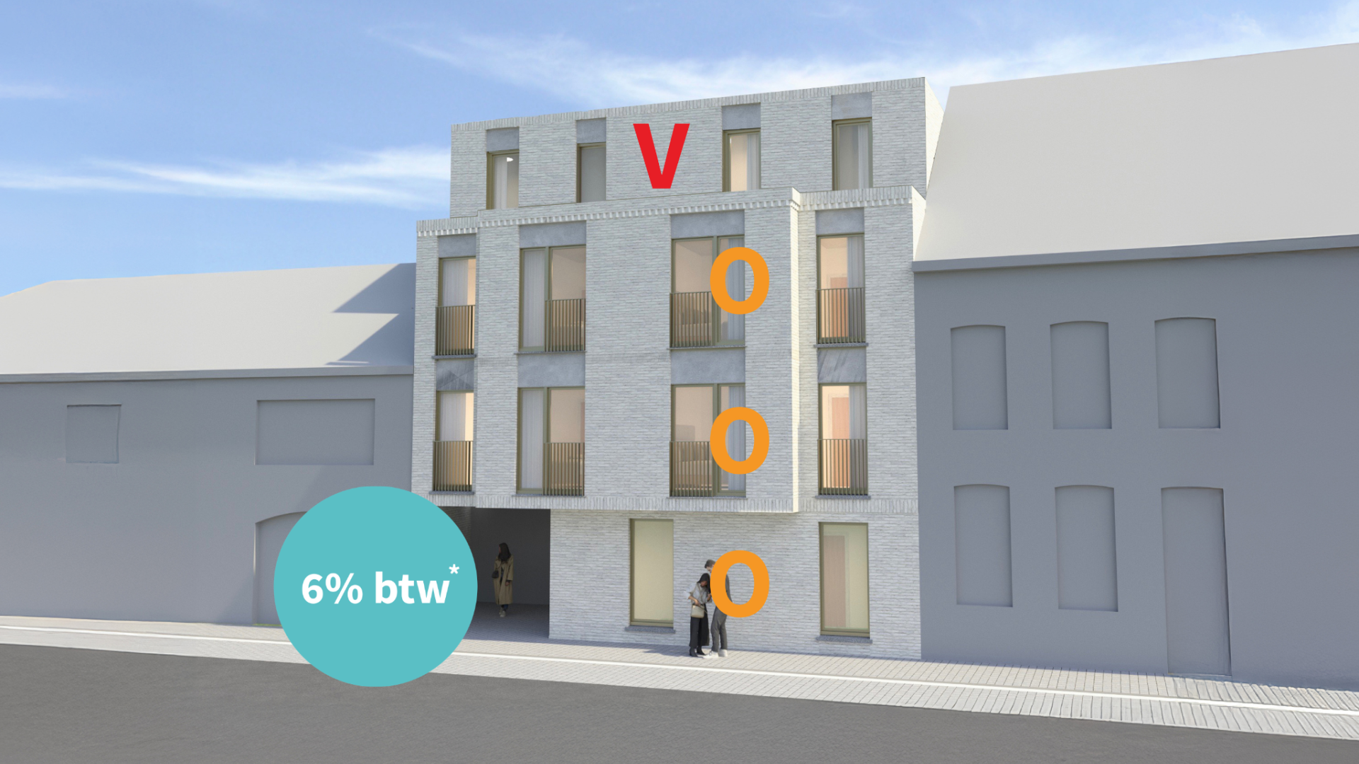 residentie Bruggehof Poperinge Bruggestraat nieuwbouwappartement