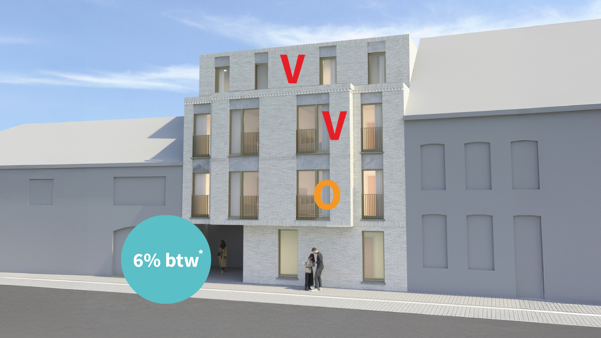 residentie Bruggehof Poperinge Bruggestraat nieuwbouwappartement