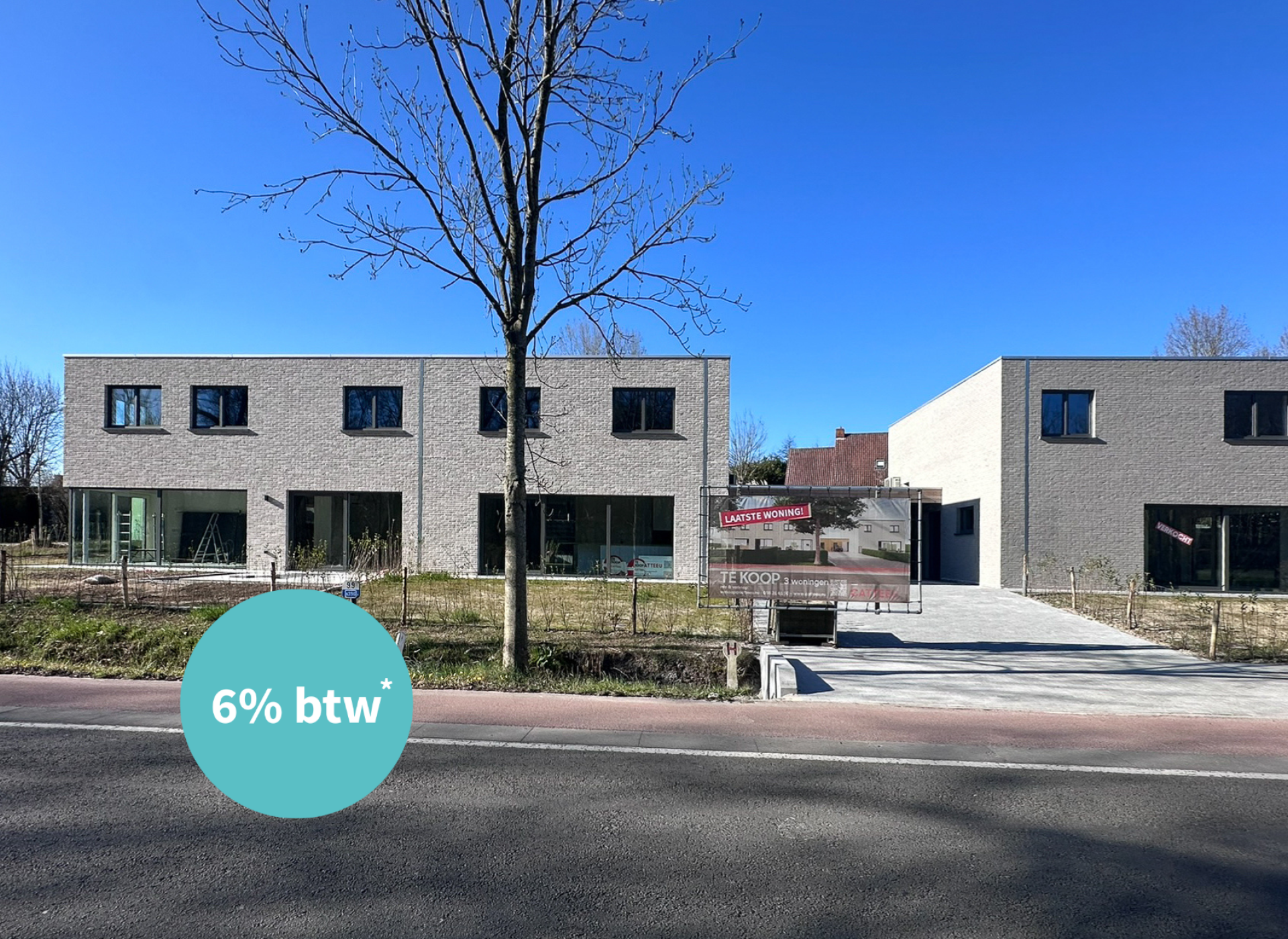 Koksijde 3 woningen te koop 6% btw instapklaar
