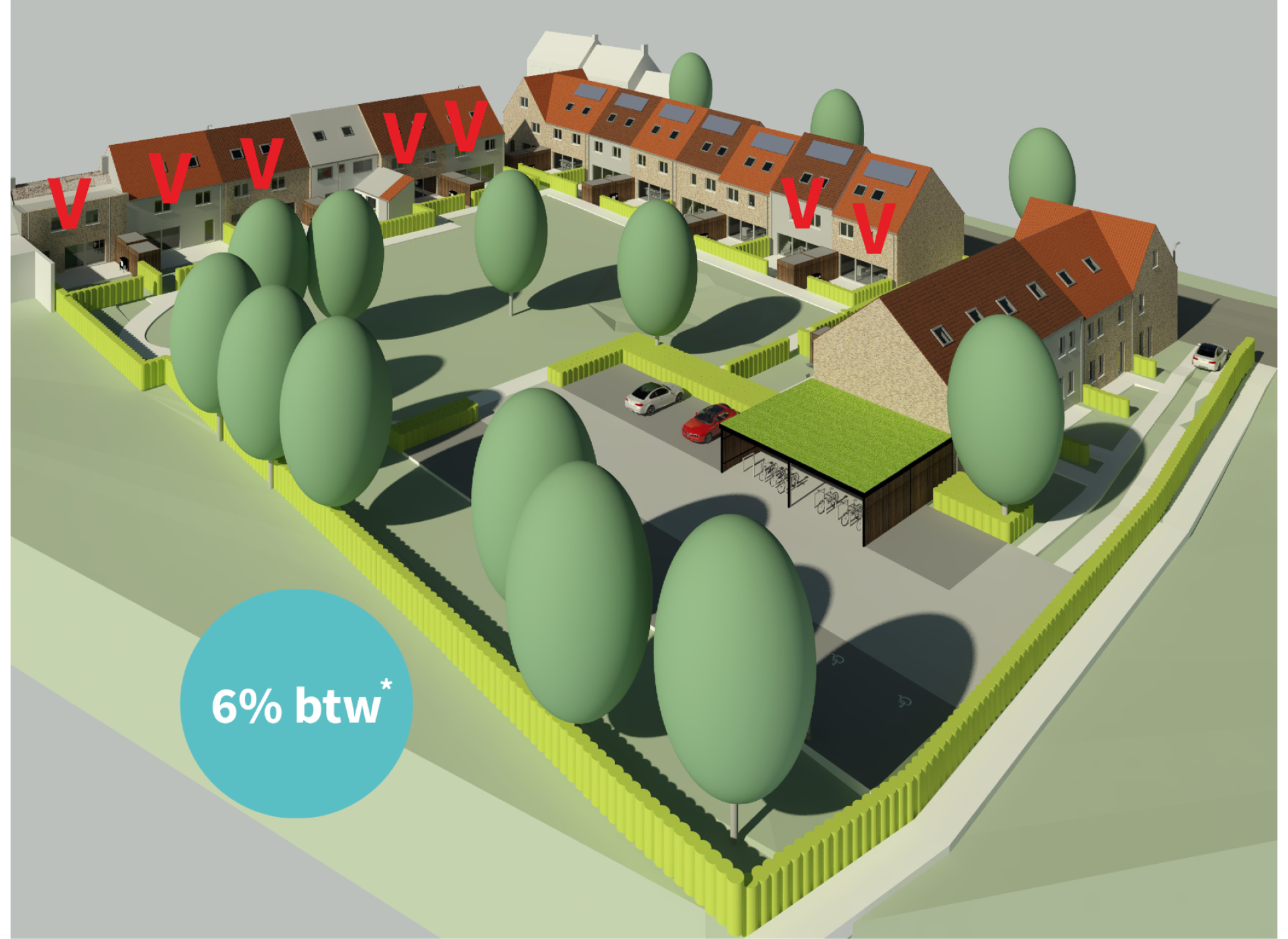 Catteeu De Lelie Beauvoorde Veurne te koop nieuwbouwwoning 6% BTW