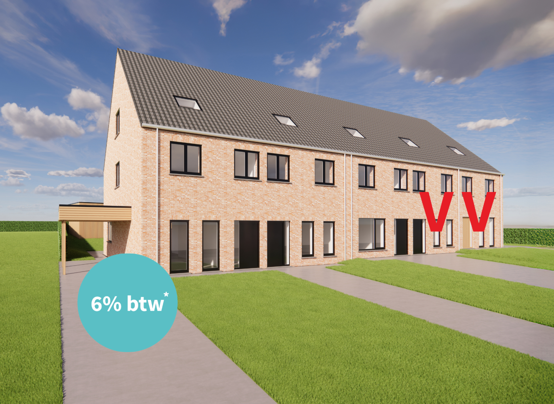 Catteeu te koop Reningelst Baljuwstraat nieuwbouwwoning investeren Poperinge