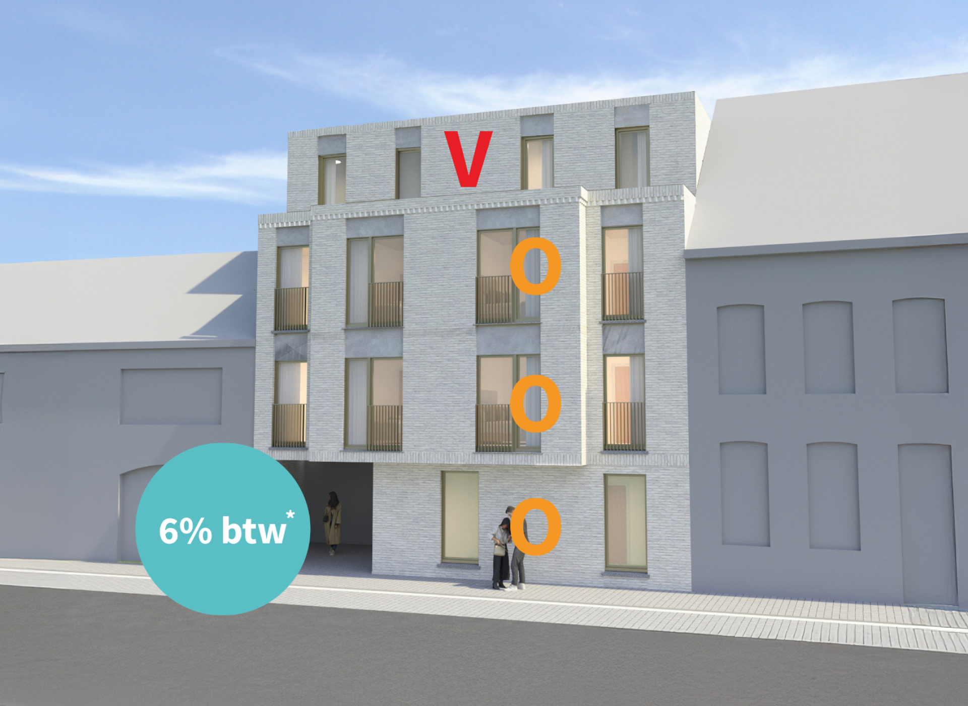 residentie Bruggehof Poperinge Bruggestraat nieuwbouw