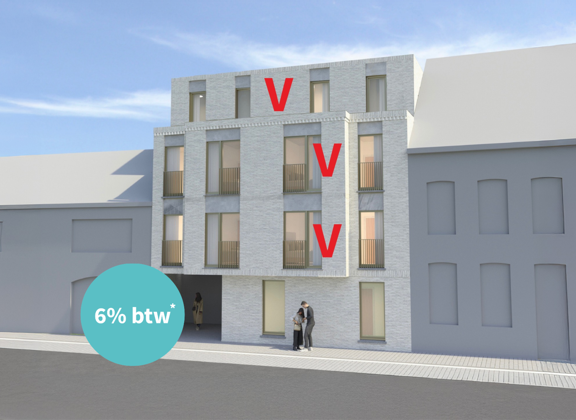residentie Bruggehof Poperinge Bruggestraat nieuwbouw