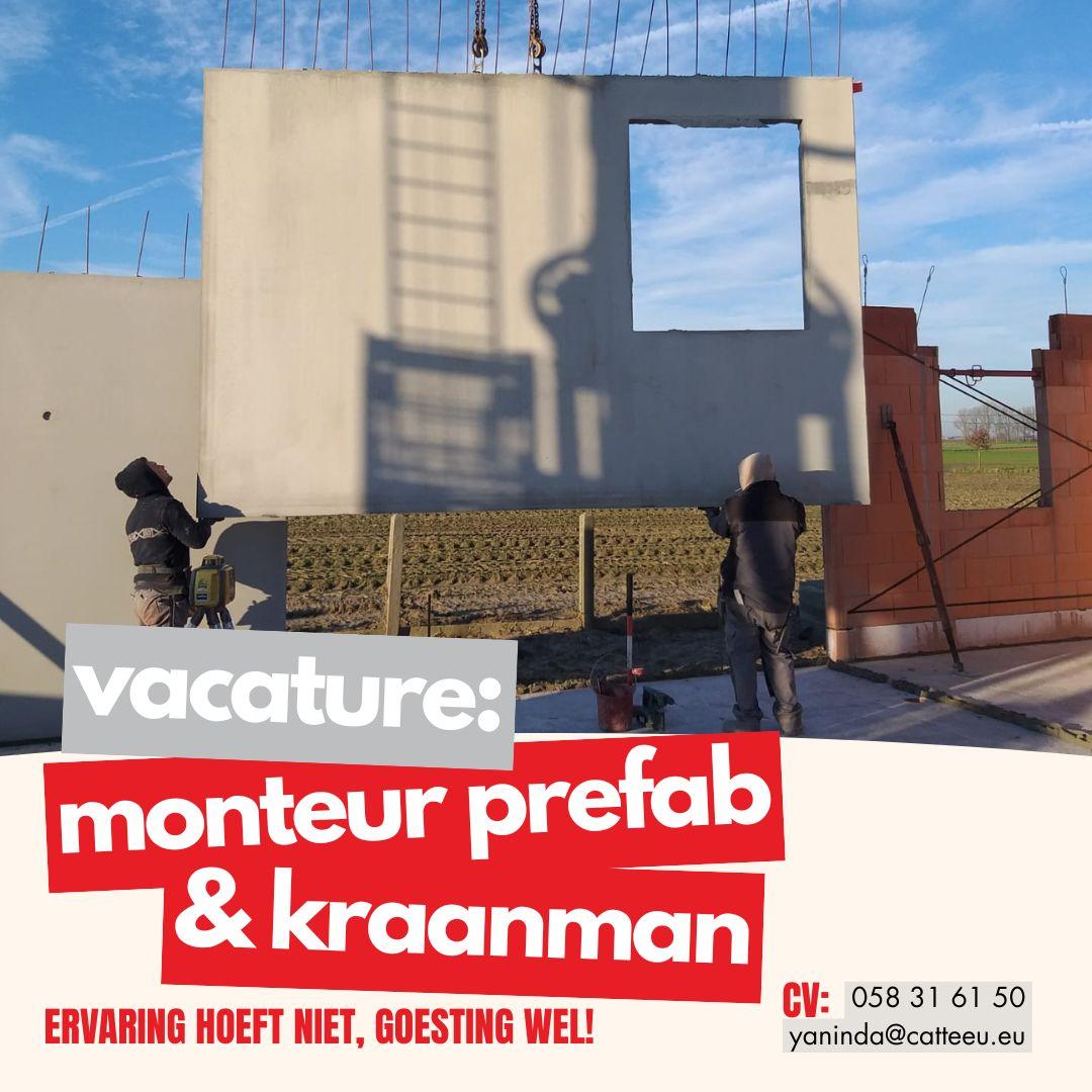 vacature monteur prefab en kraanman