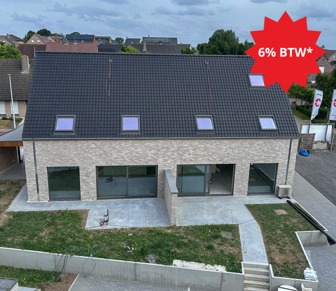 nieuwbouwwoning te koop Houthulst investeren 6% btw