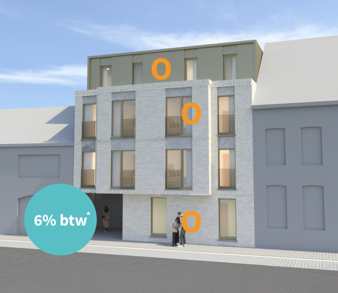 residentie Bruggehof Poperinge Bruggestraat nieuwbouwappartement