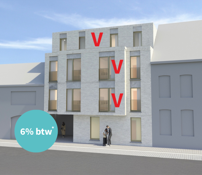 residentie Bruggehof Poperinge Bruggestraat nieuwbouw
